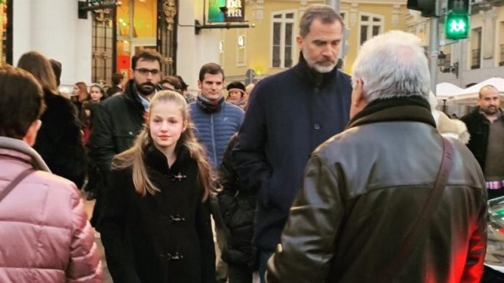 El rey Felipe y la princesa Leonor en Madrid.