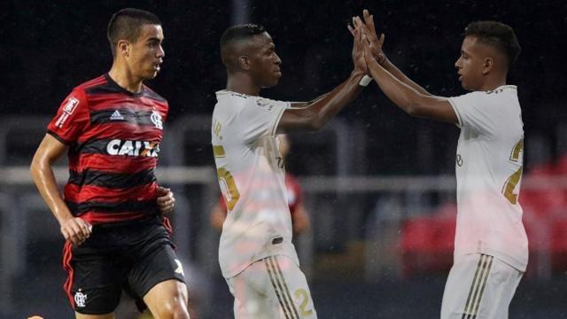 Reinier Jesús, junto a Vinicius Junior y Rodrygo Goes