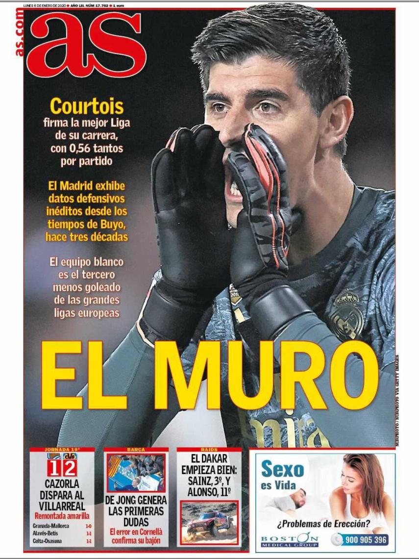 La portada del diario AS (06/01/2019)