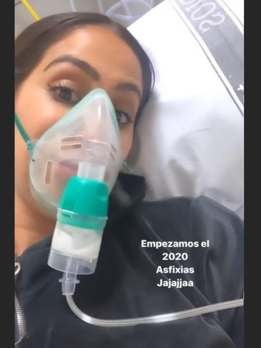 Pantallazo del 'storie' que ha subido Noemi Salazar en el hospital.