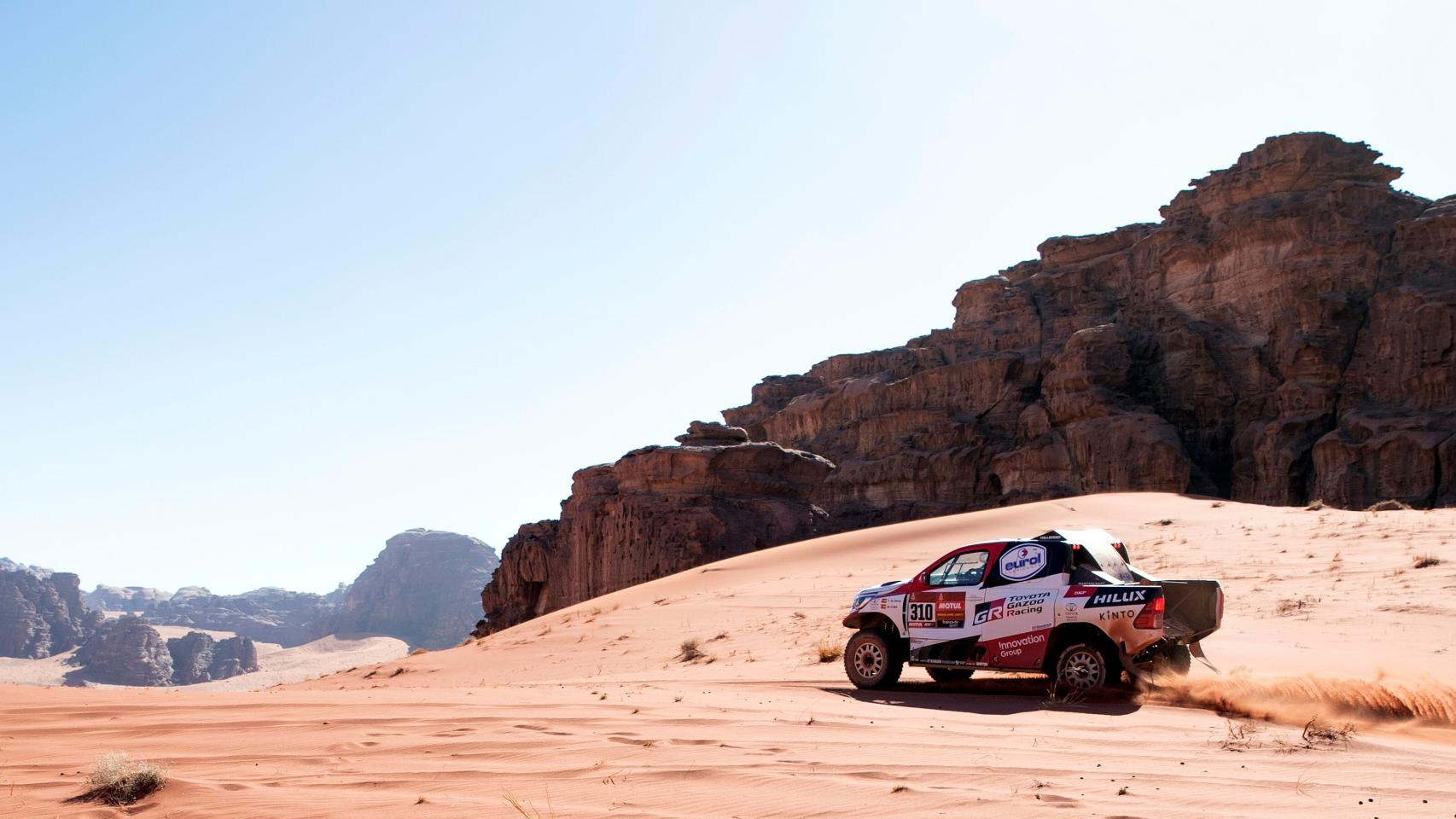 Fernando Alonso en la tercera etapa del Dakar