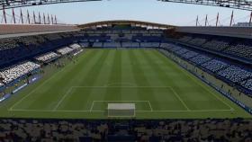 El estadio de Riazor, en el videojuego Fifa 20.