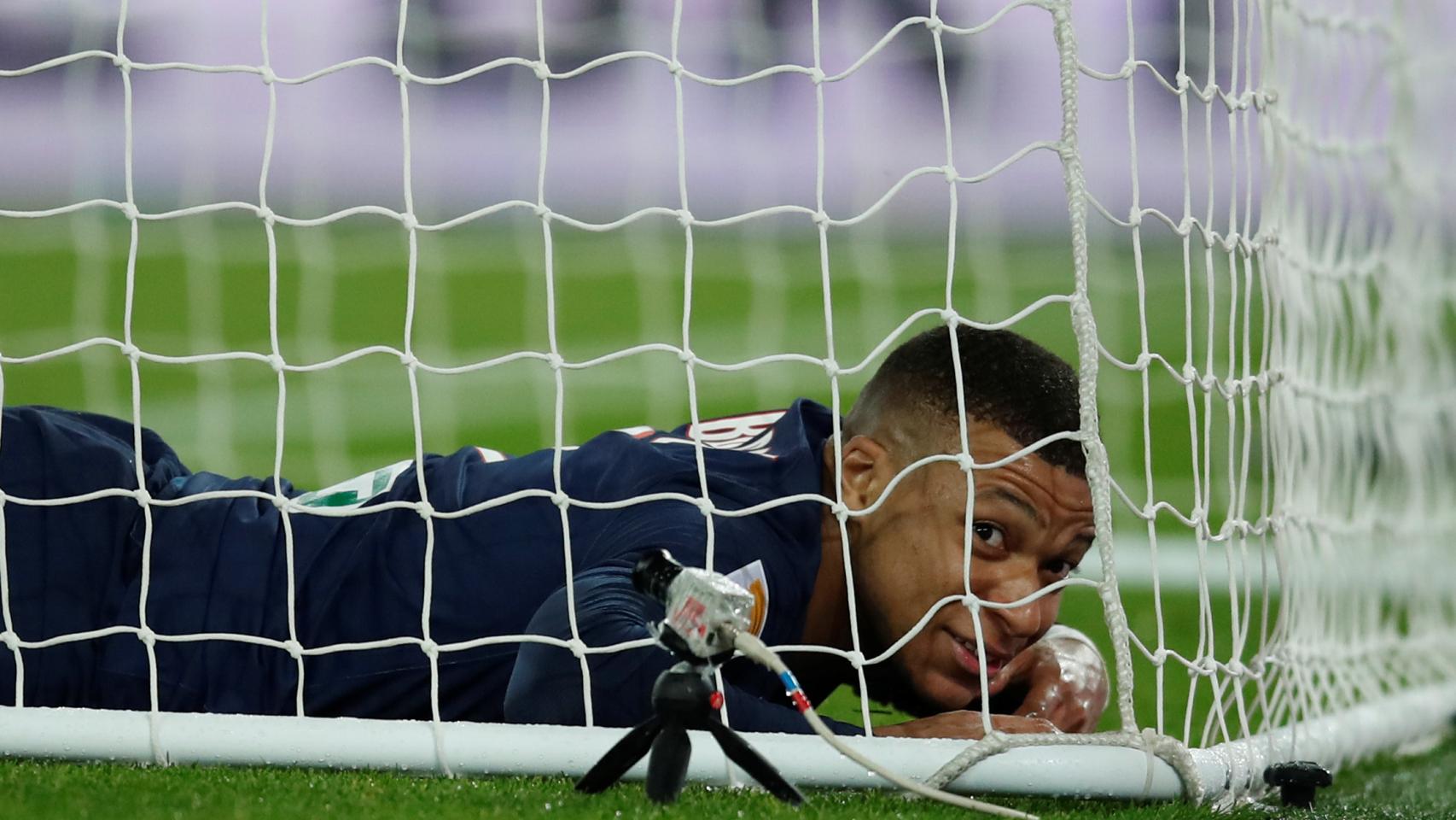 Kylian Mbappé, en un partido del PSG