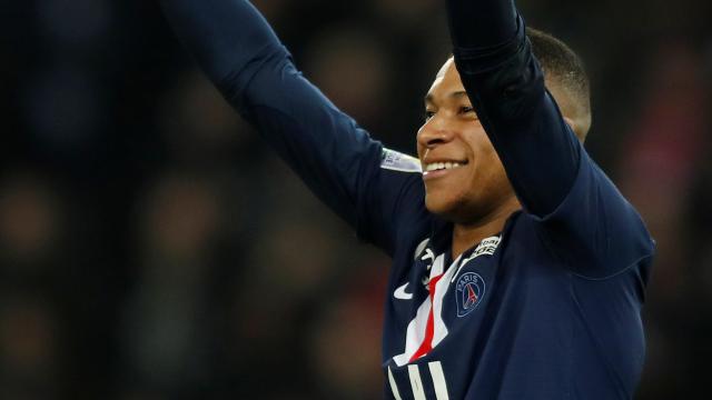 Kylian Mbappé, en un partido del PSG