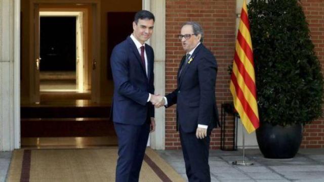 Sánchez y Torra en La Moncloa, en una imagen de archivo.