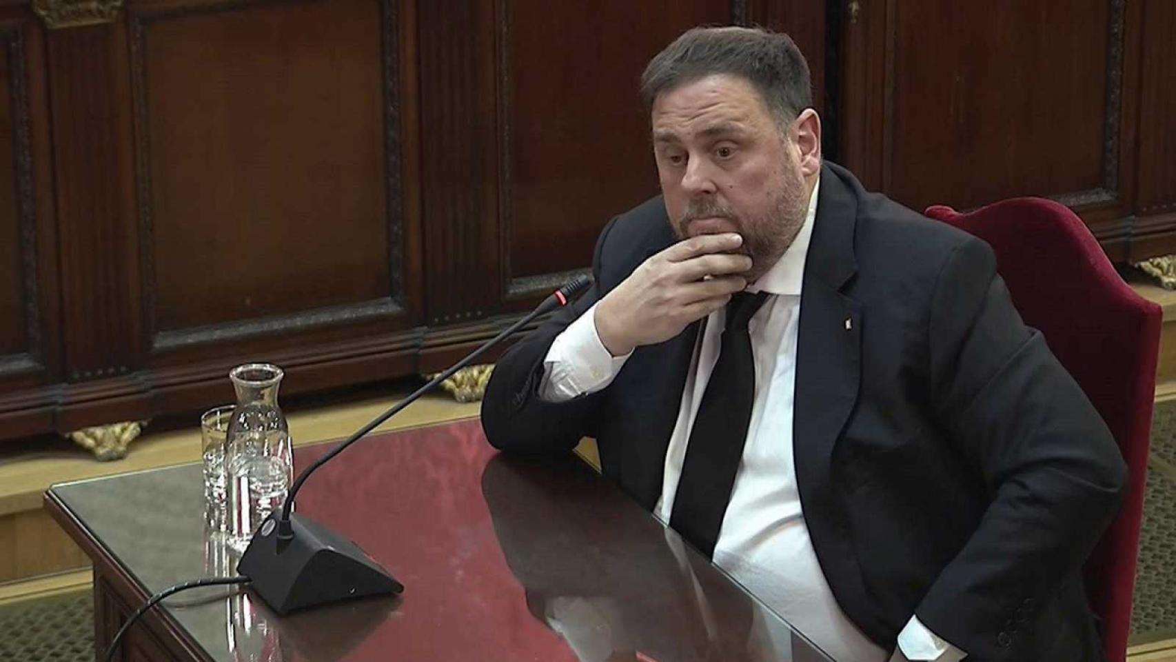 Oriol Junqueras, durante el juicio del 'procés'./