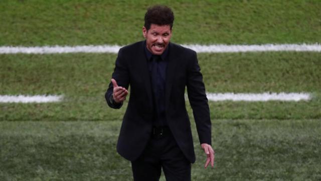 Simeone, en la Supercopa de España