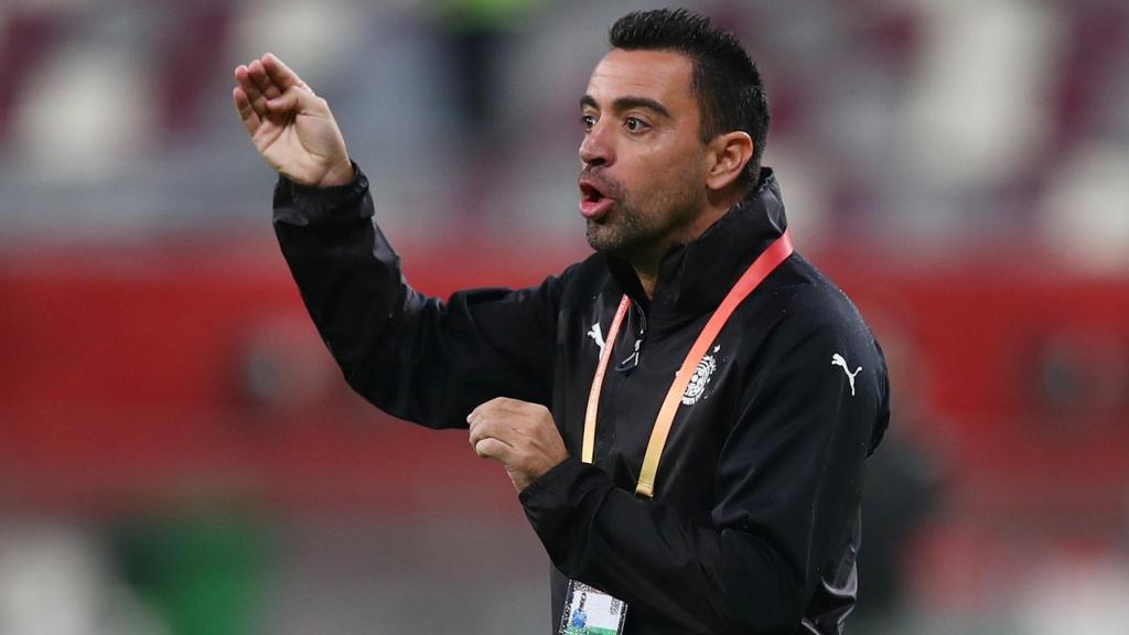 Xavi, durante la semifinal de la Copa Copa qatarí