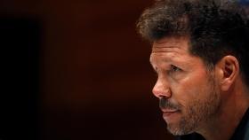 Simeone en la rueda de prensa previa a la final de la Supercopa de España