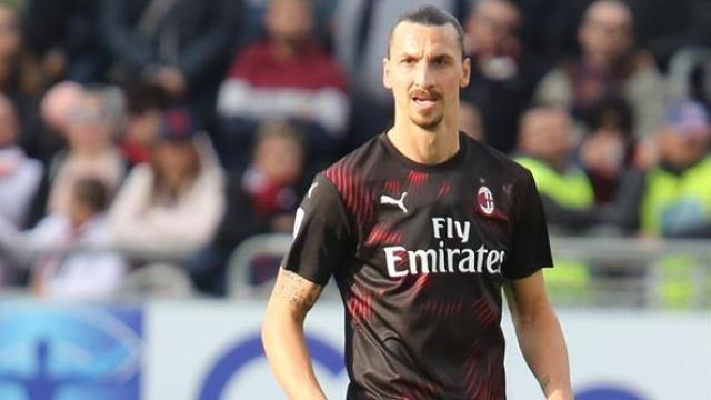 Zlatan Ibrahimovic, en el partido del Milan