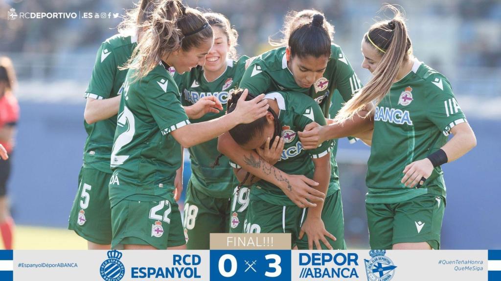 El Dépor femenino golea al Espanyol (0-3) tras tres jornadas sin ganar
