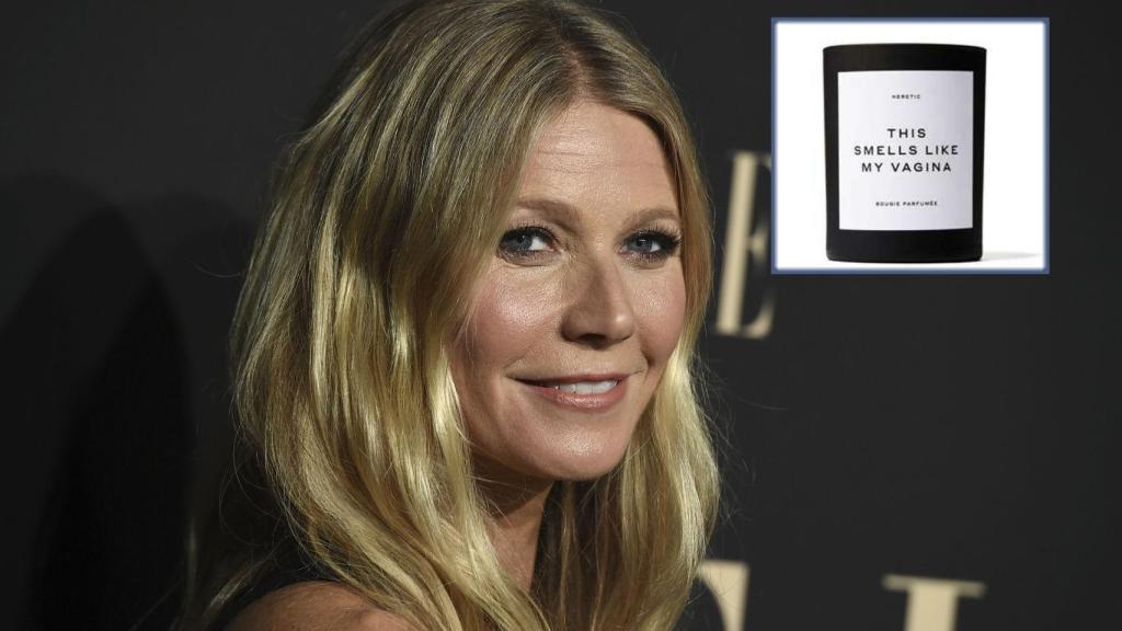 Gwyneth Paltrow en montaje de JALEOS con el producto agotado.