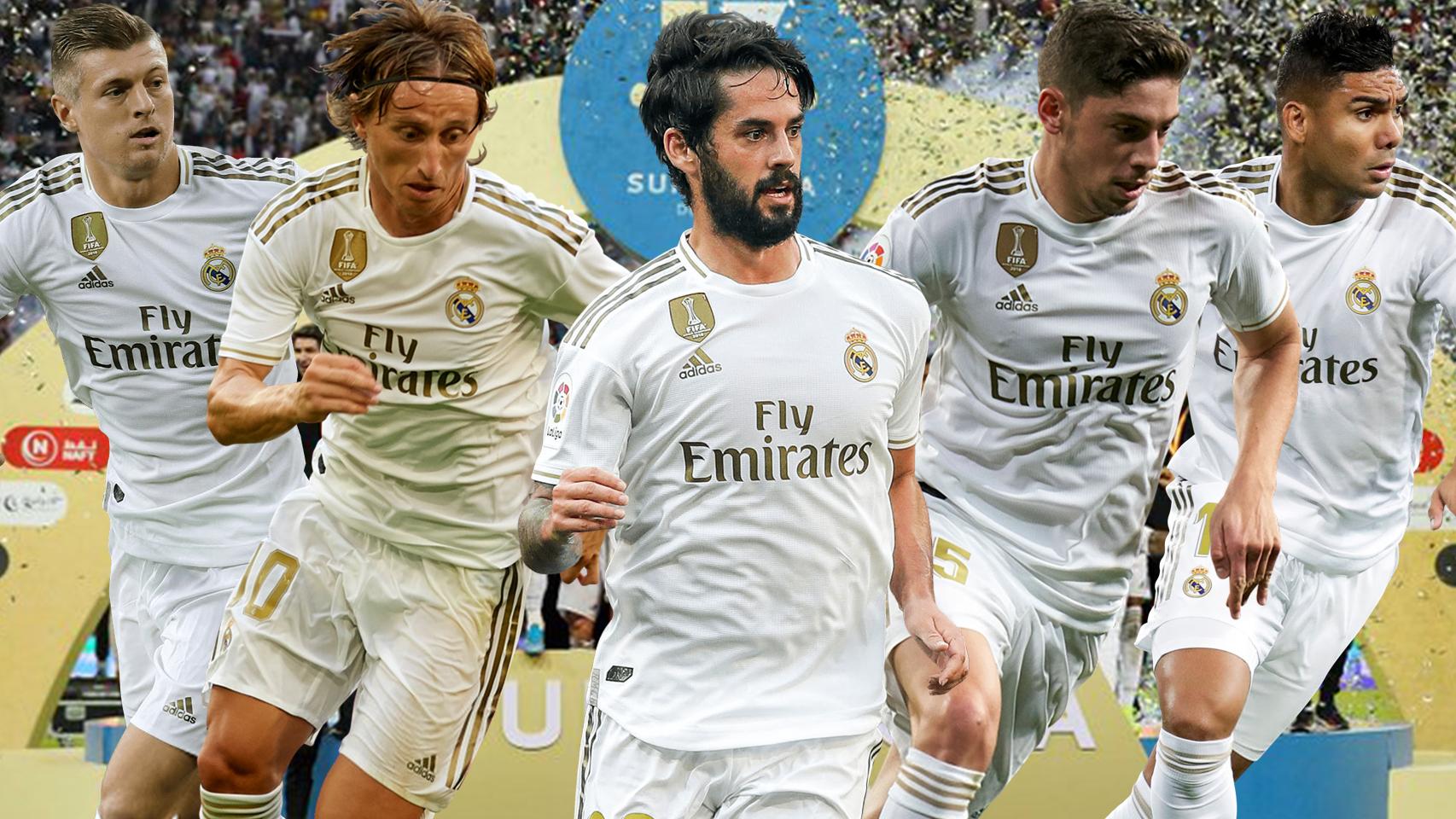 Toni Kroos, Luka Modric, Isco Alarcón, Fede Valverde y Casemiro