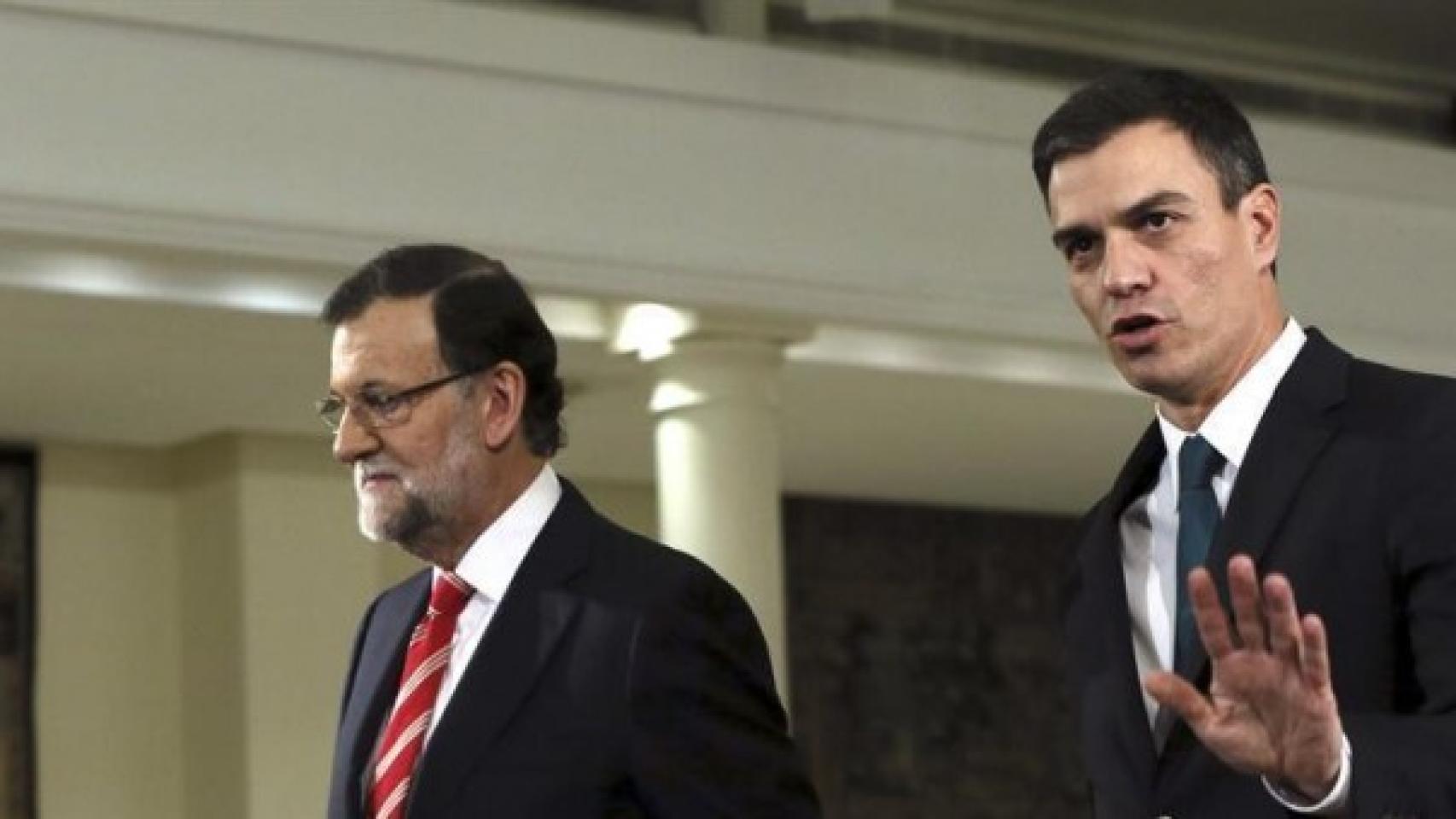 Mariano Rajoy y Pedro Sánchez en una imagen de archivo.