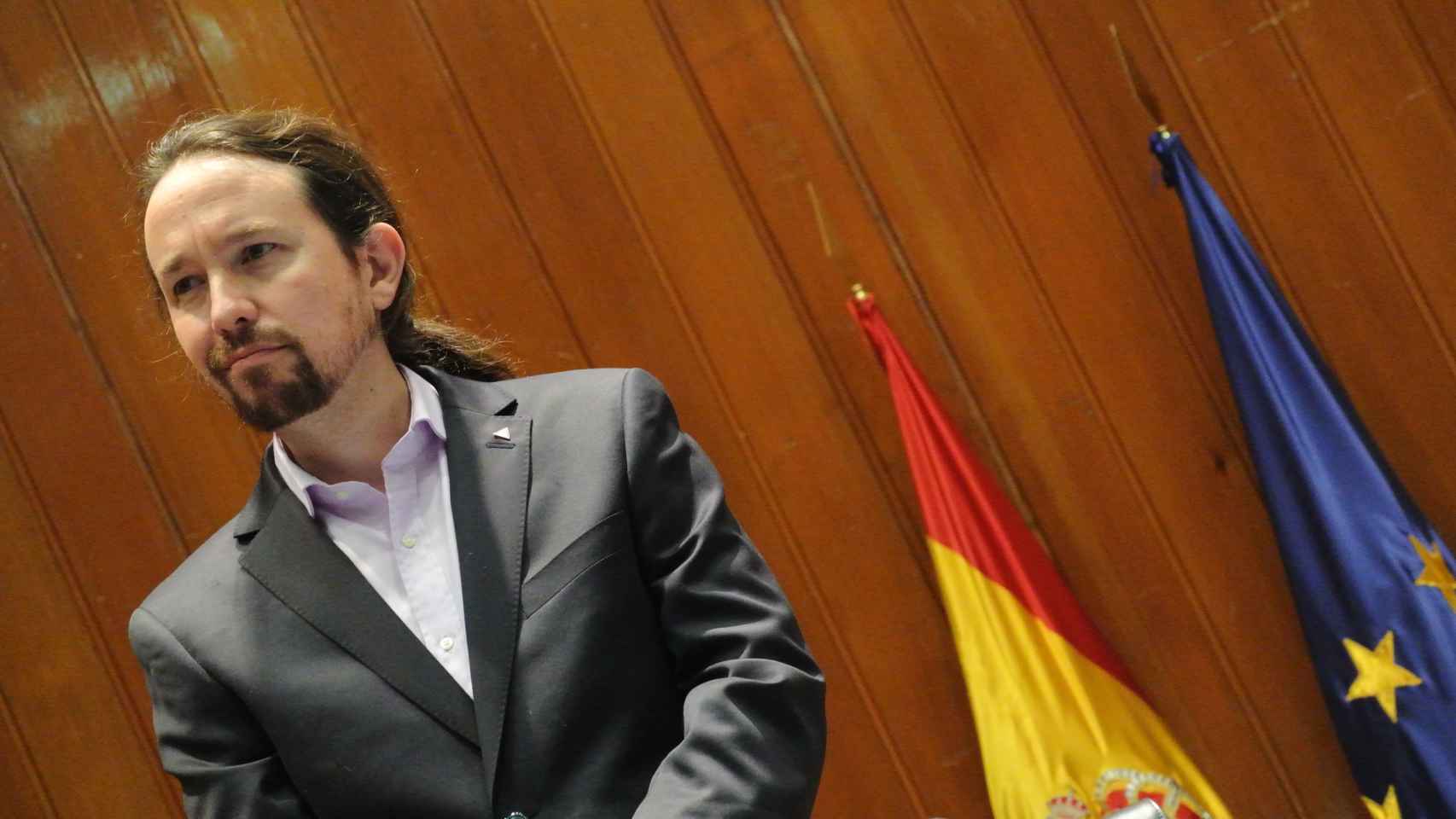 Pablo Iglesias, durante el acto de traspaso de carteras, como vicepresidente segundo del Gobierno.