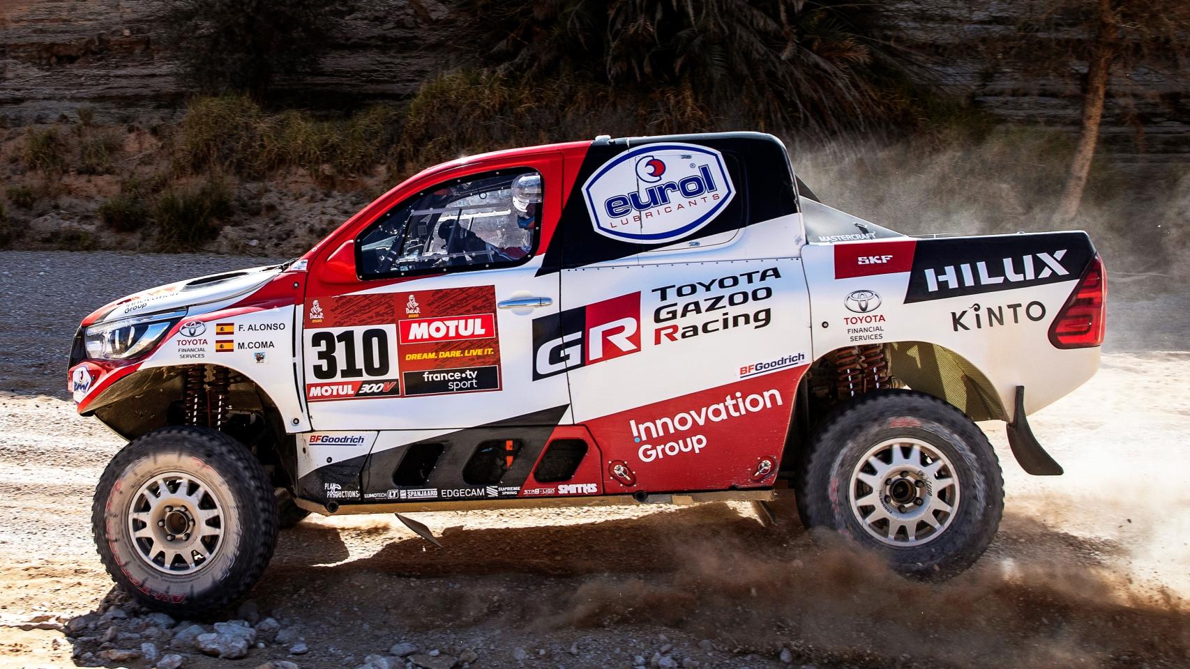 Fernando Alonso, en la novena etapa del Rally Dakar