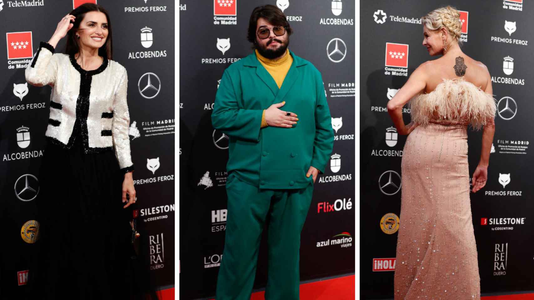 De Penélope Cruz a X: la elegante alfombra roja de los Premios Feroz 2020