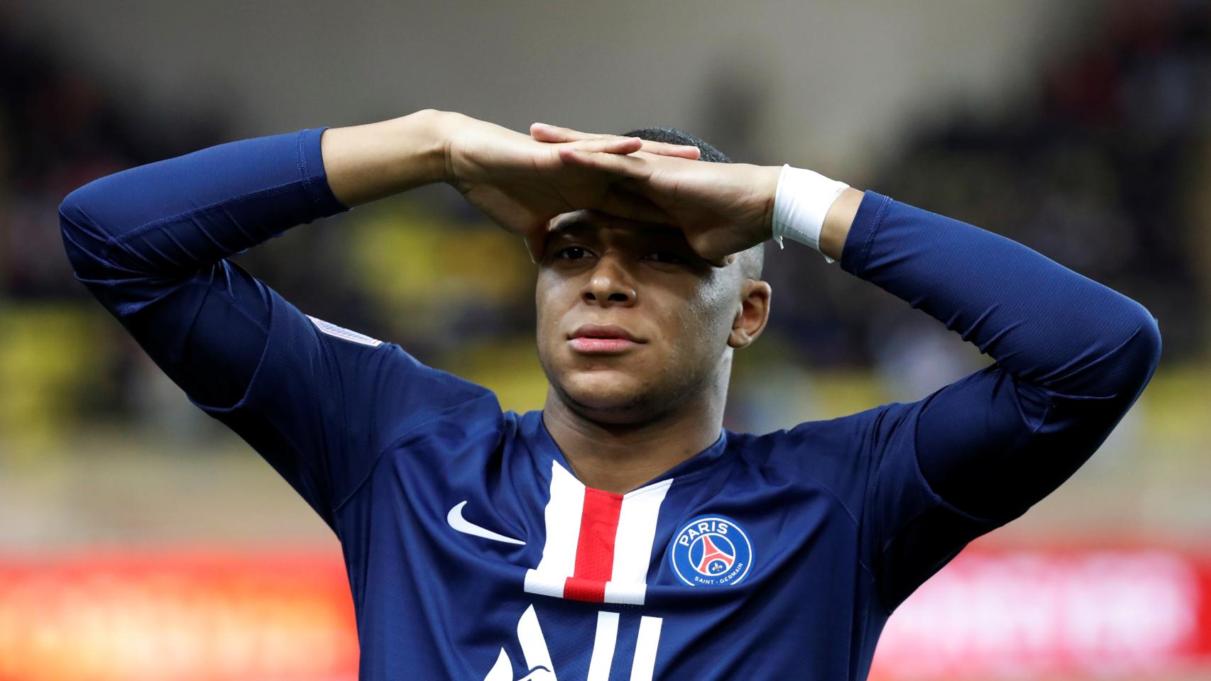 Kylian Mbappé, en un partido del PSG