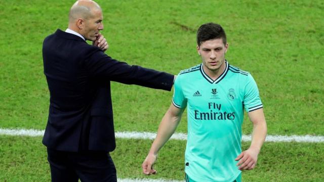 Luka Jovic y Zinedine Zidane