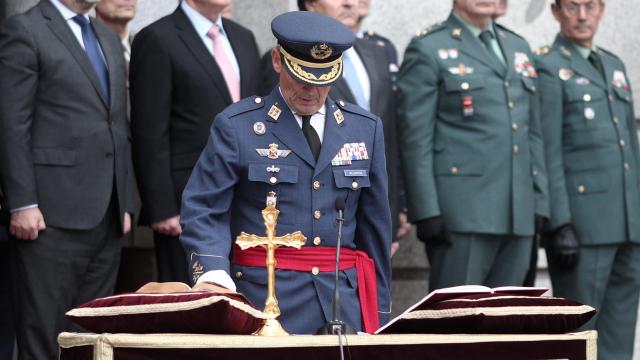 El nuevo JEMAD, Miguel Ángel Villarroya, en su toma de posesión.