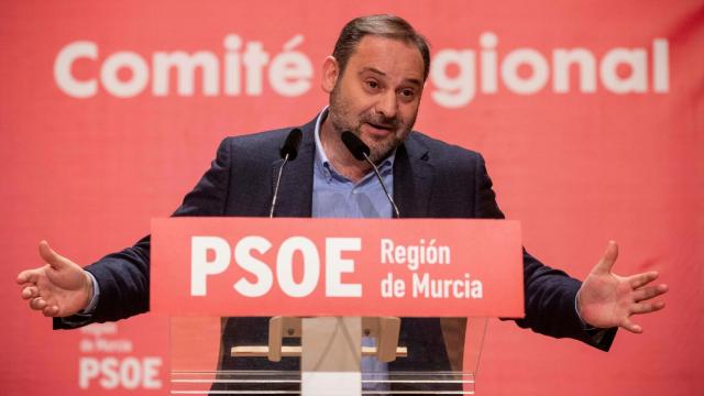 José Luis Ábalos en el Comité regional del PSOE en Murcia.