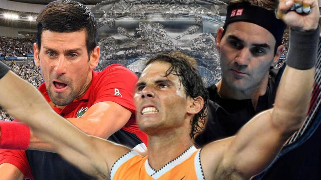 Novak Djokovic, Rafa Nadal y Roger Federer