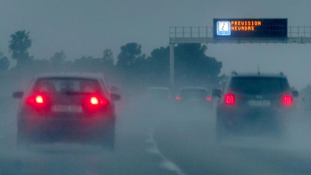 Carreteras afectadas por el temporal.