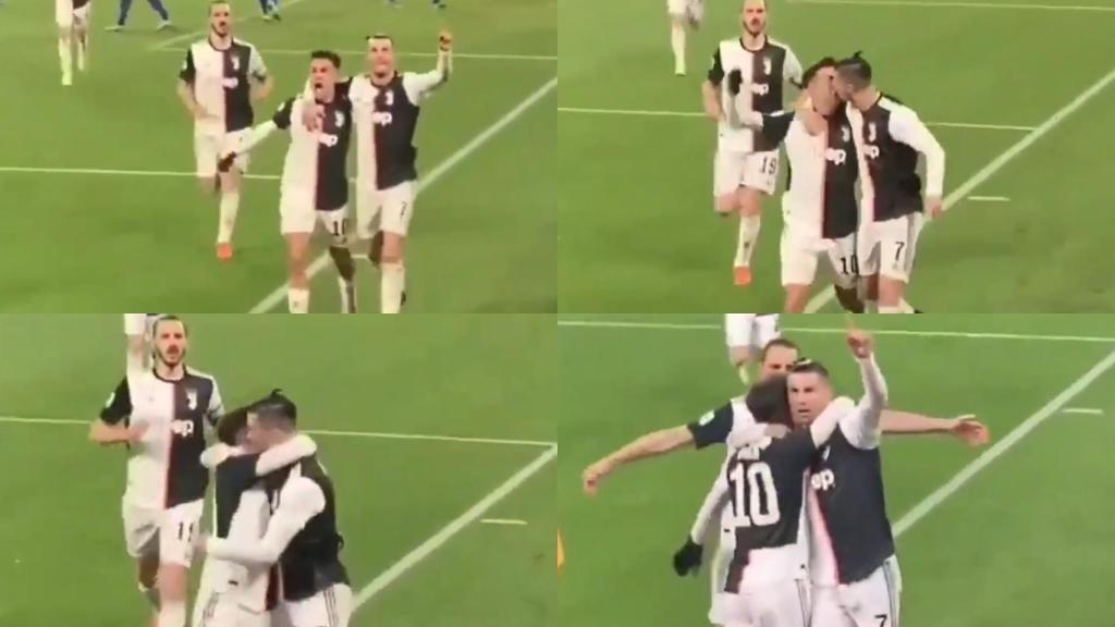 La secuencia de la celebración de Cristiano Ronaldo y Dybala