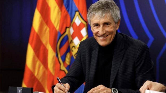 Quique Setién en el FC Barcelona