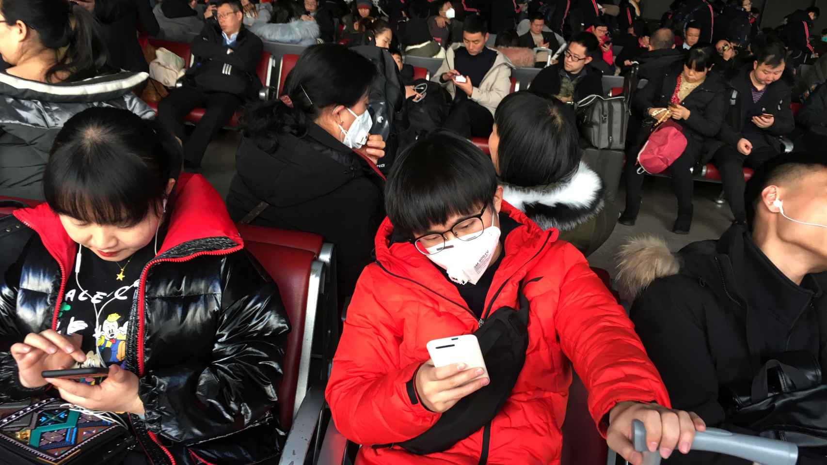 Usuarios de China con sus móviles