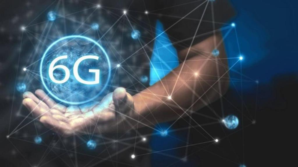 Imagen de una esfera virtual con el logo del 6G en su interior.