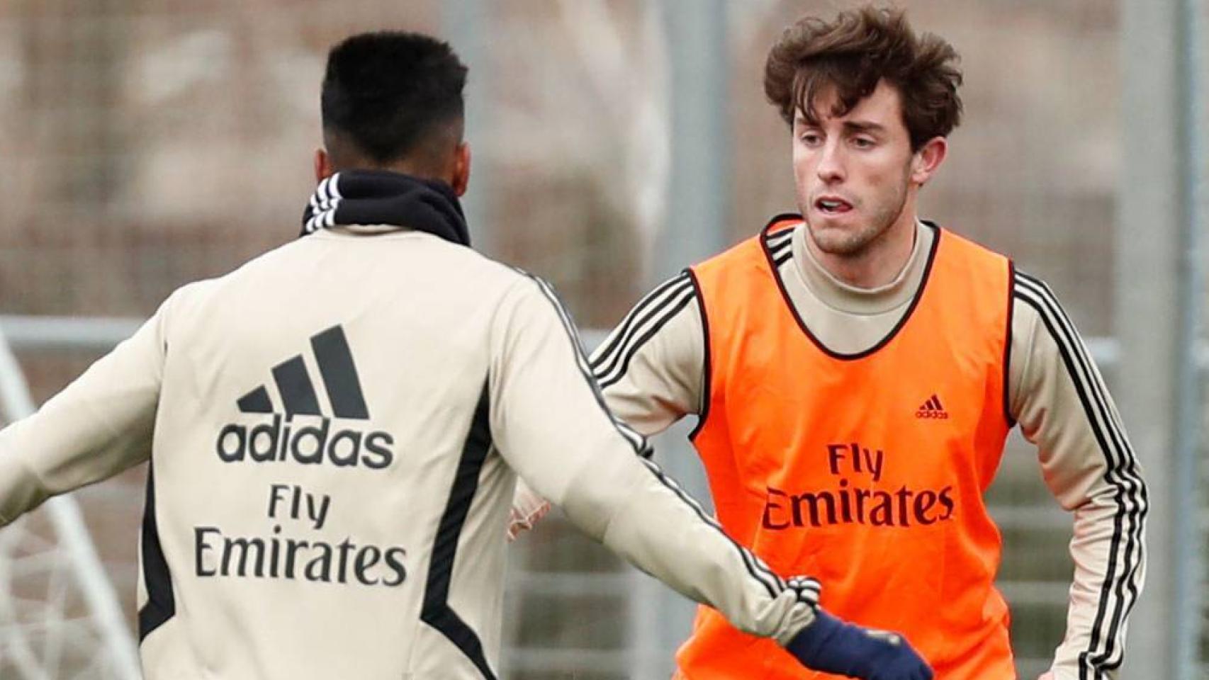 Odriozola, durante un entrenamiento