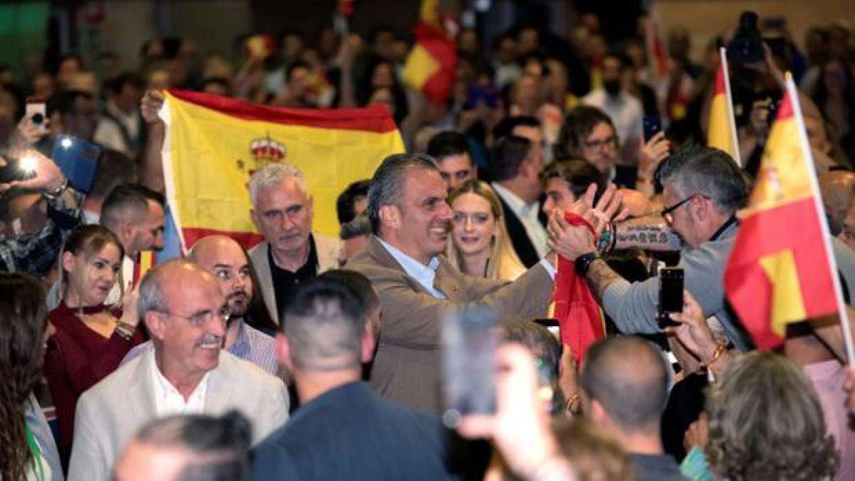 Ortega Smith en un acto en Algeciras