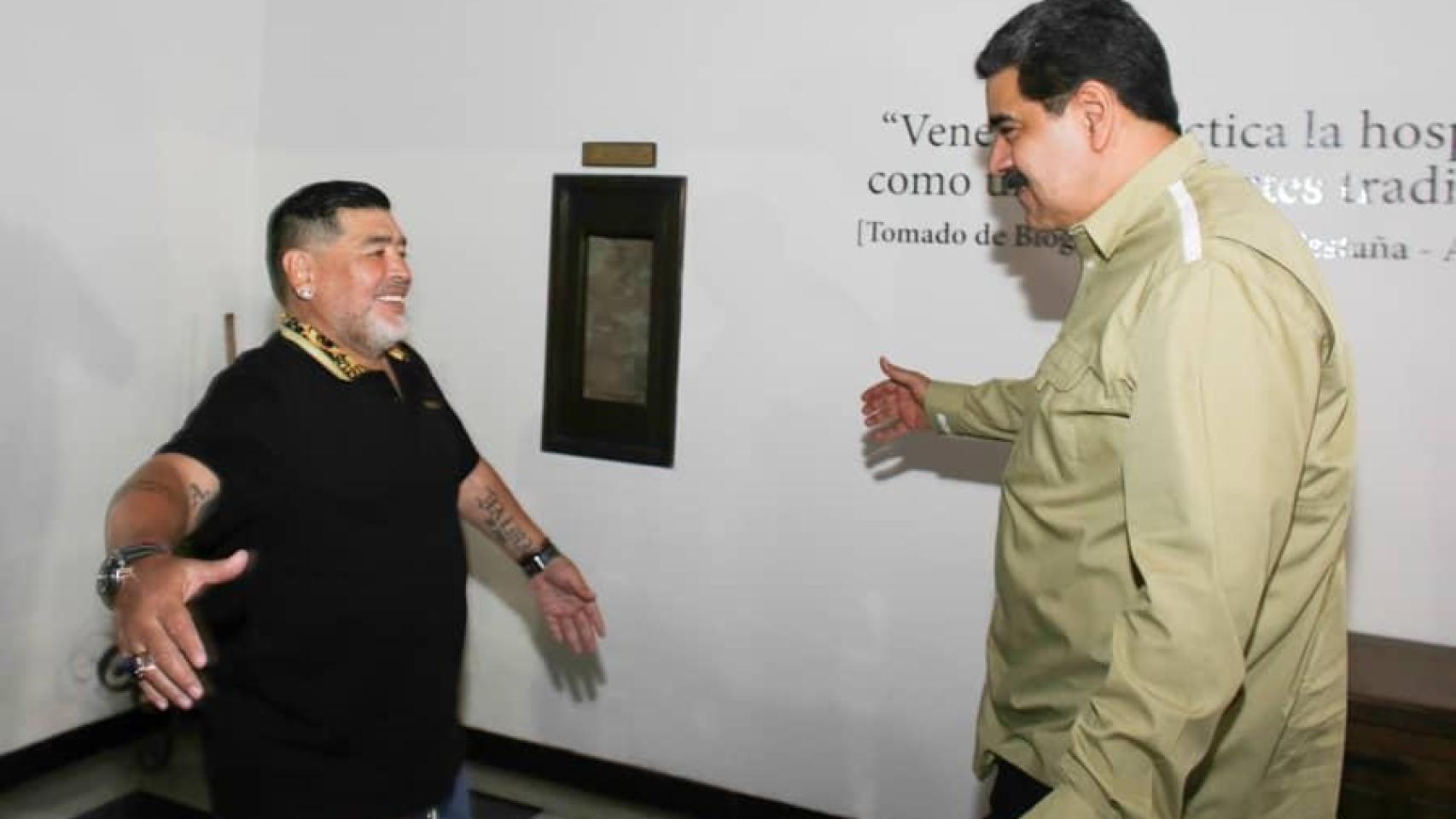 Diego Maradona y Nicolás Maduro