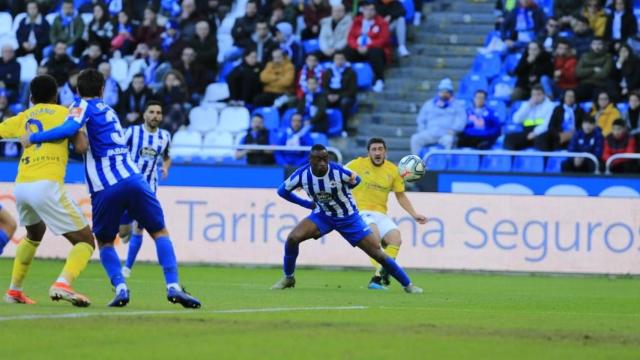 Mujaid durante el partido ante el Cádiz