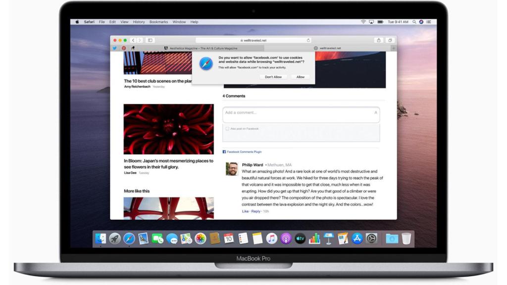 Navegador Safari en un Macbook Pro