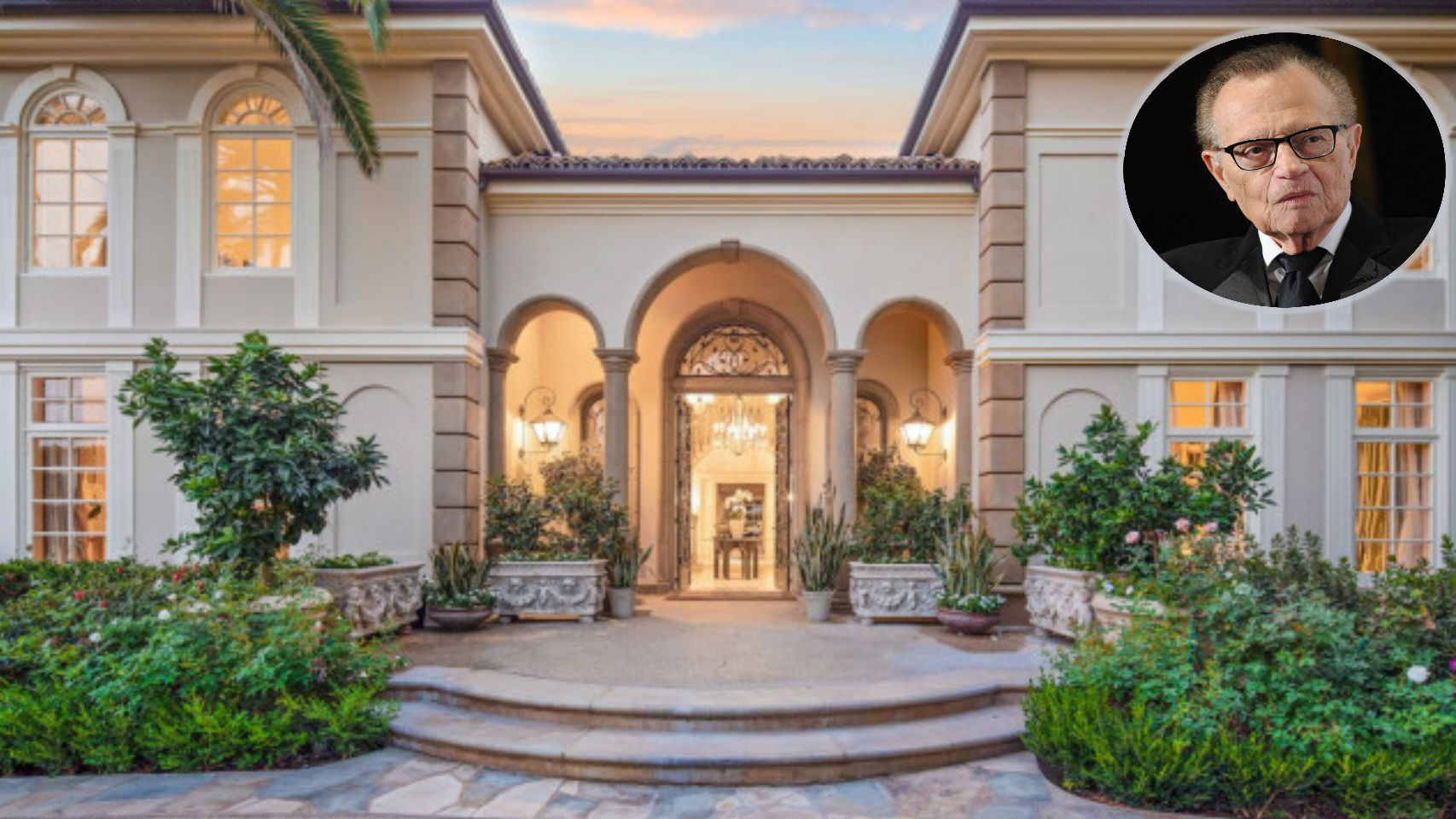 La mansión de Larry King, en un montaje de JALEOS.