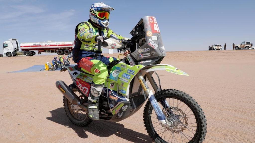 Edwin Straver, durante el Dakar