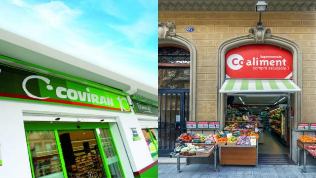 Imagen de dos supermercados Covirán y Coaliment (Covalco).