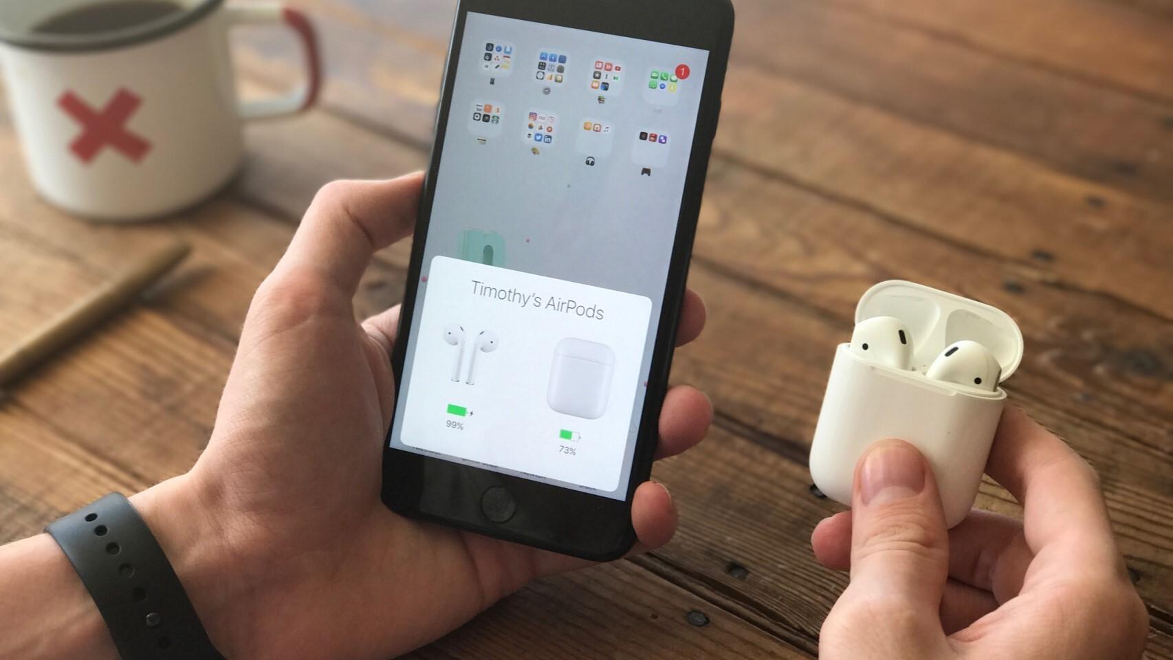 AirPods sincronizados con iPhone