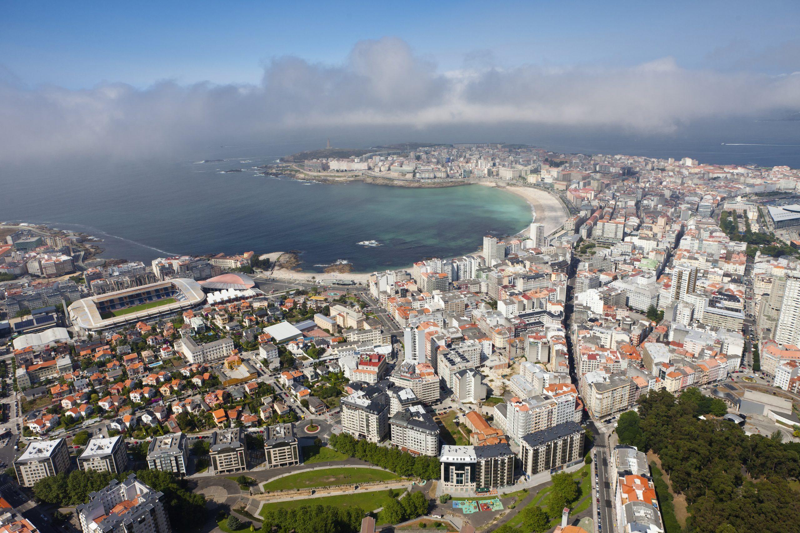 Vista aérea de A Coruña