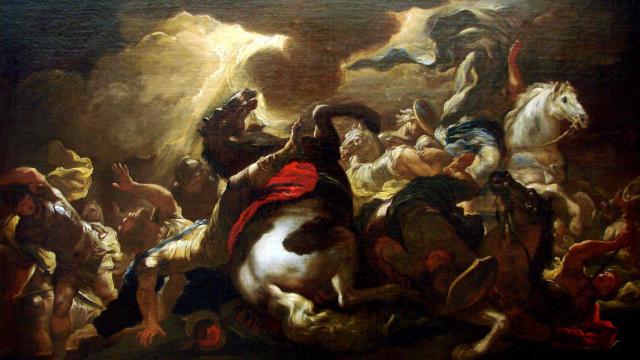 La conversión de San Pablo pintada por Luca Giordano.