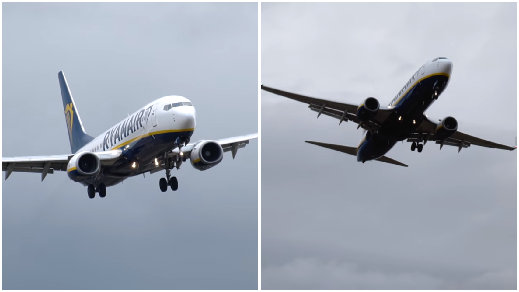 Debido a los fuertes vientos y a la lluvia, el avión tuvo que hacer un complicado aterrizaje de Emergencia.