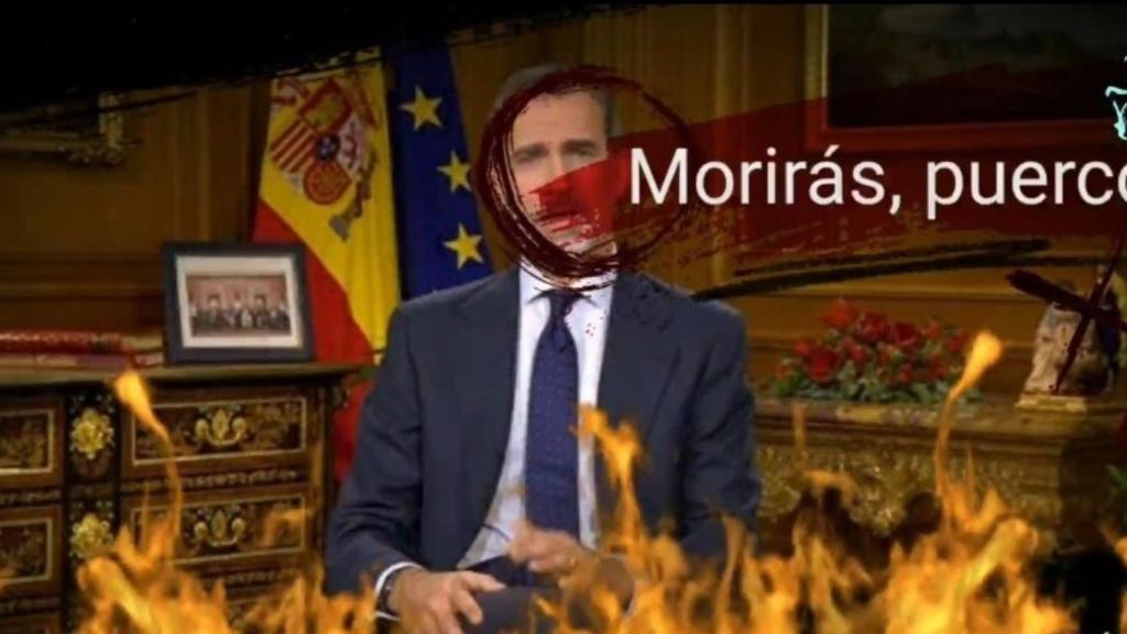 Una de las imágenes del vídeo donde aparece Felipe VI.