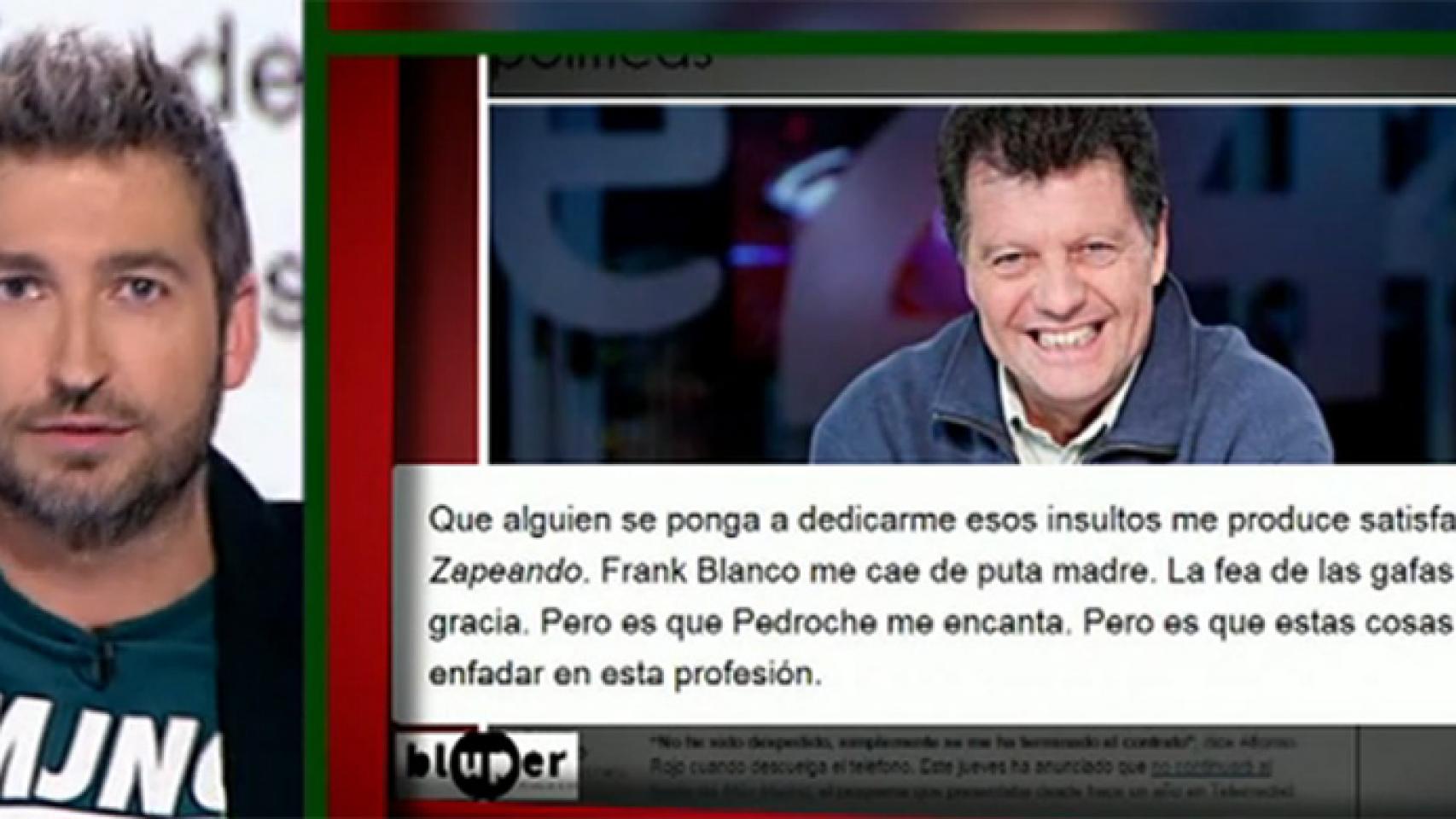 La entrevista a Alfonso Rojo en Bluper, en 'Zapeando': ¿Quién es la fea de las gafas?