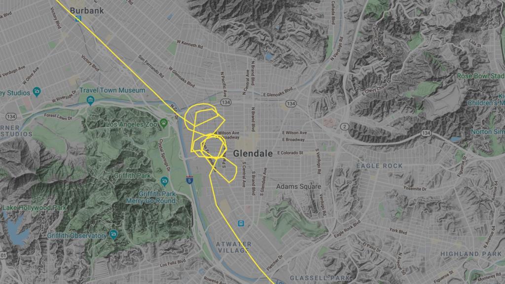 El vuelo de Kobe Bryant estuvo dando vuelta en la zona de Glendale (Los Ángeles)