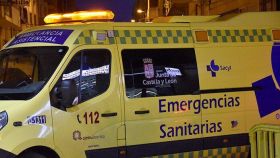 Ambulancia del 112 de noche