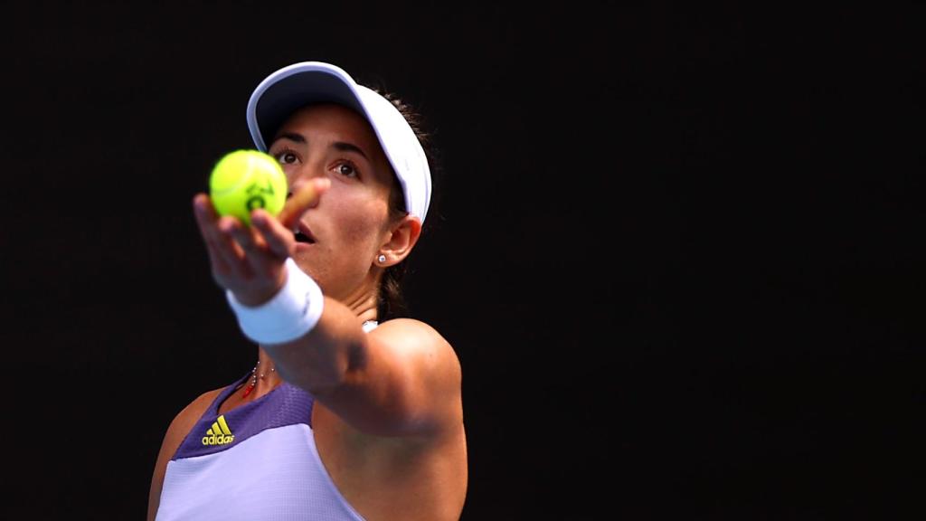 Muguruza, durante el partido ante Bertens.