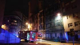 Incendio en un edificio ‘okupa’ en la calle Monforte de A Coruña