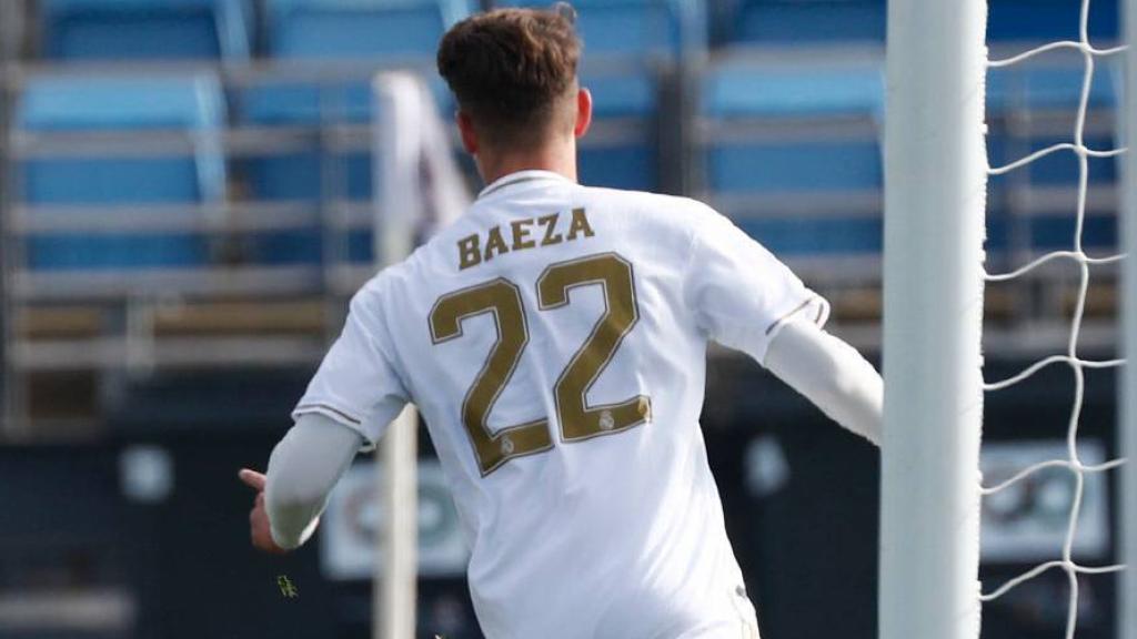 Miguel Baeza, en un partido del Castilla